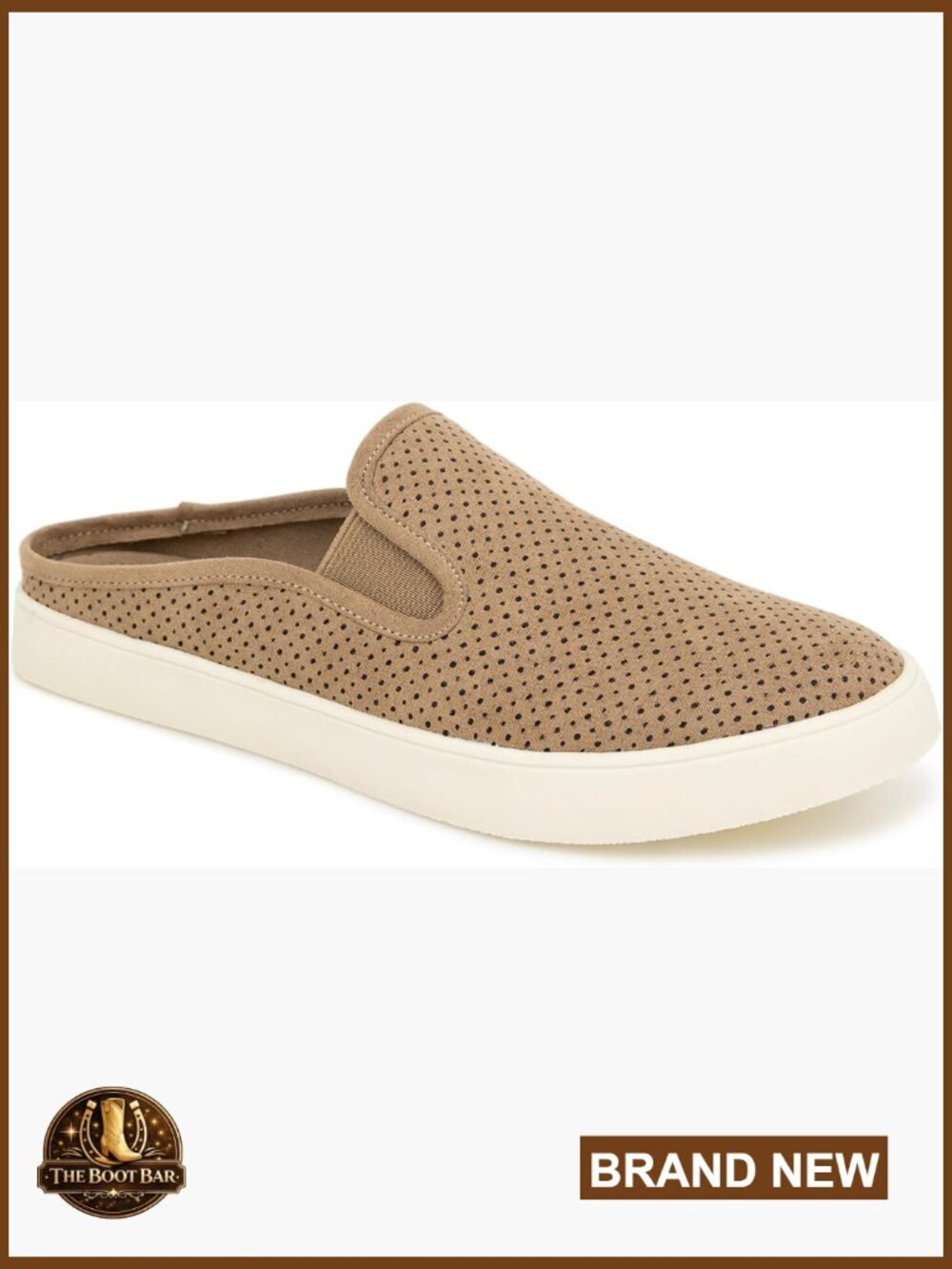Womens Mule Sneaker - Faux Suede Slip On - Cushioned Lightweight - 2.5in